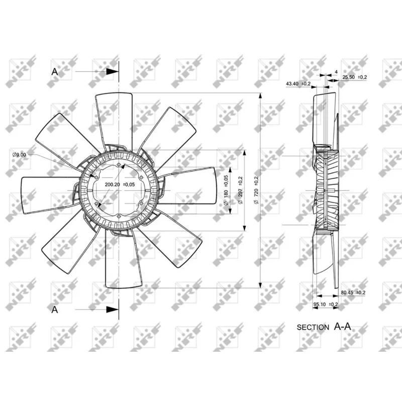 Roue du souffleur, refroidissementdu moteur NRF 49839