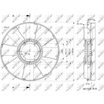 Roue du souffleur, refroidissementdu moteur NRF