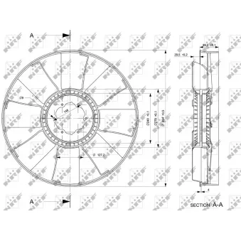 Roue du souffleur, refroidissementdu moteur NRF