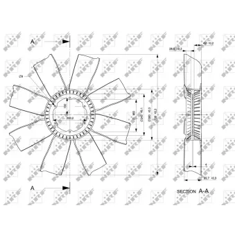 Roue du souffleur, refroidissementdu moteur NRF