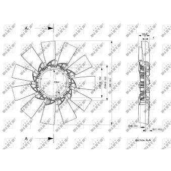 Roue du souffleur, refroidissementdu moteur NRF