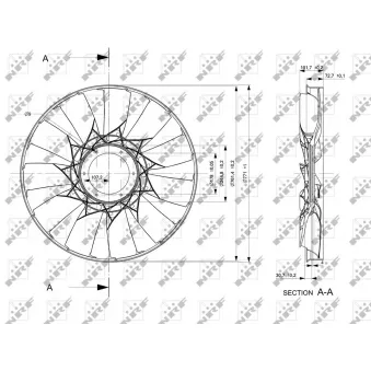 Roue du souffleur, refroidissementdu moteur NRF