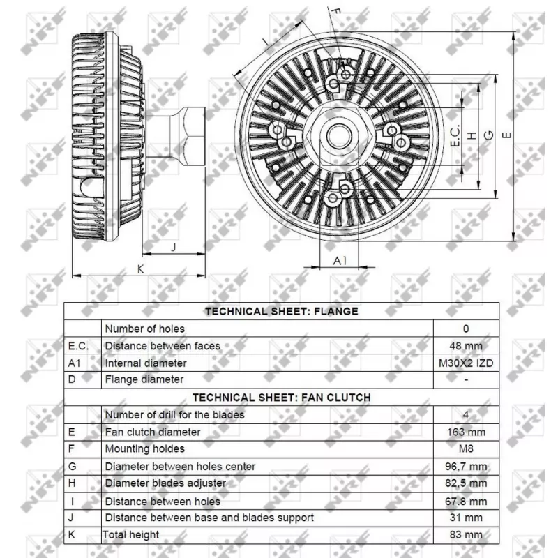 Embrayage, ventilateur de radiateur NRF 49118