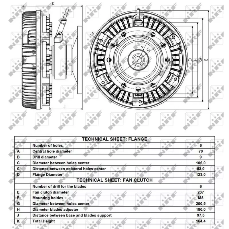 Embrayage, ventilateur de radiateur NRF 49120