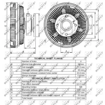 Embrayage, ventilateur de radiateur NRF