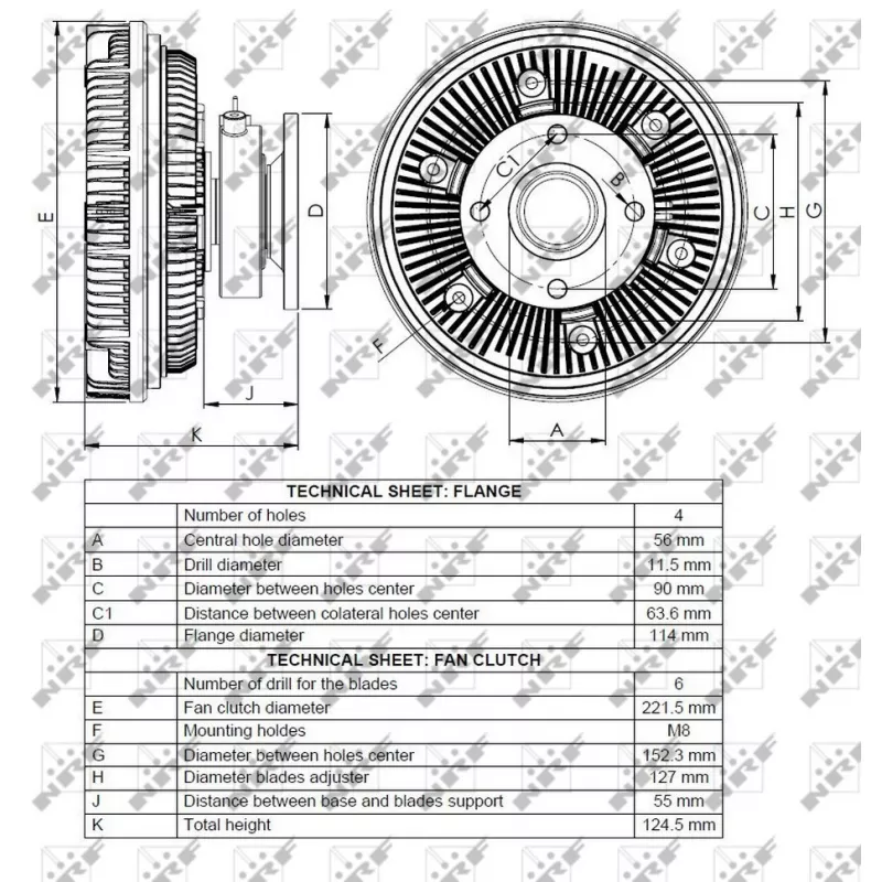 Embrayage, ventilateur de radiateur NRF 49111