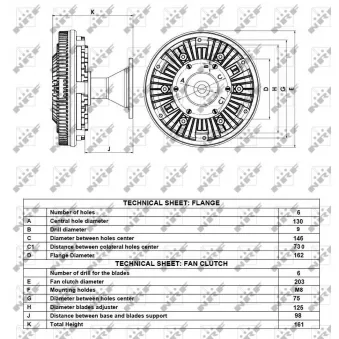 Embrayage, ventilateur de radiateur NRF