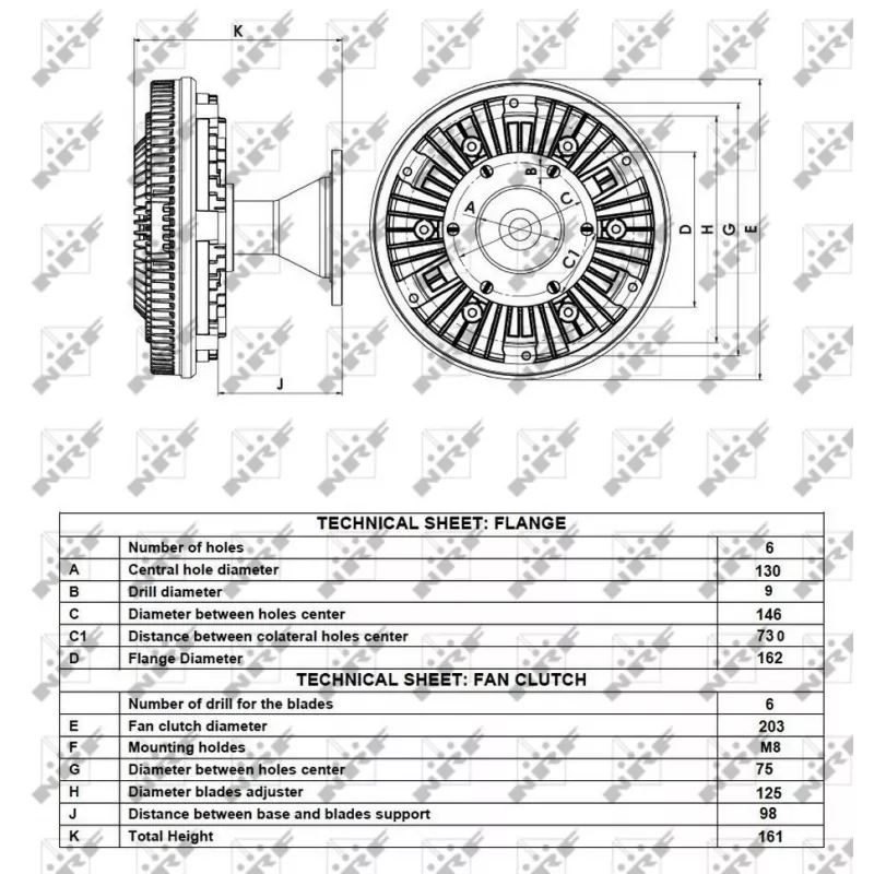 Embrayage, ventilateur de radiateur NRF 49150
