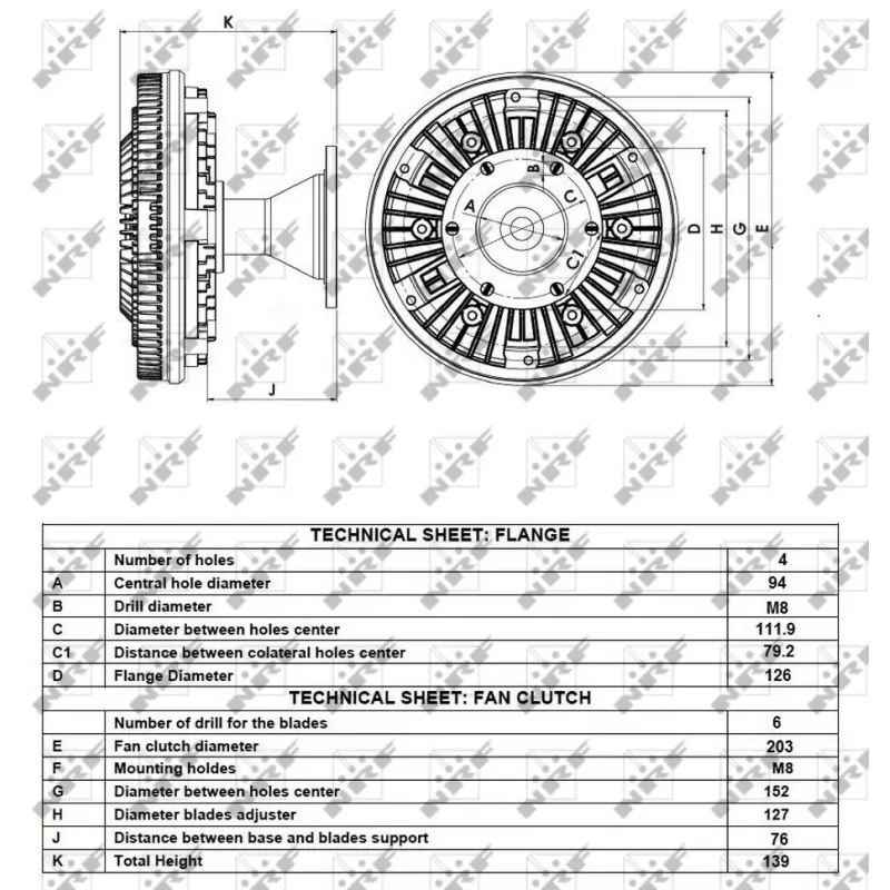 Embrayage, ventilateur de radiateur NRF 49148