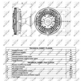 Embrayage, ventilateur de radiateur NRF