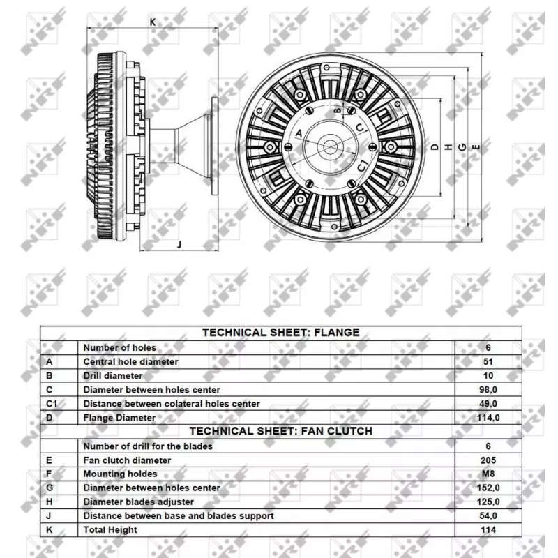 Embrayage, ventilateur de radiateur NRF 49127