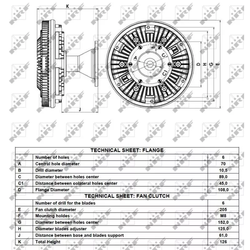 Embrayage, ventilateur de radiateur NRF 49128