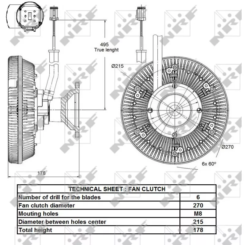 Embrayage, ventilateur de radiateur NRF 49141