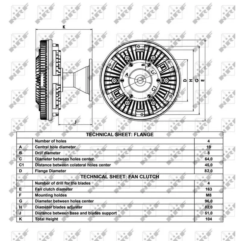 Embrayage, ventilateur de radiateur NRF 49047