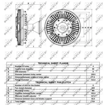 Embrayage, ventilateur de radiateur NRF