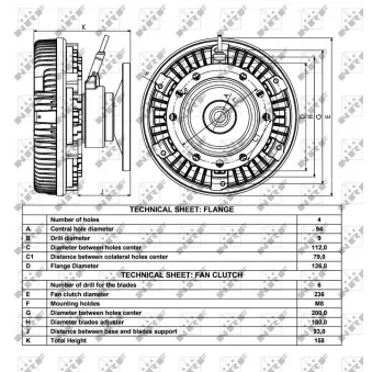 Embrayage, ventilateur de radiateur NRF
