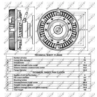Embrayage, ventilateur de radiateur NRF