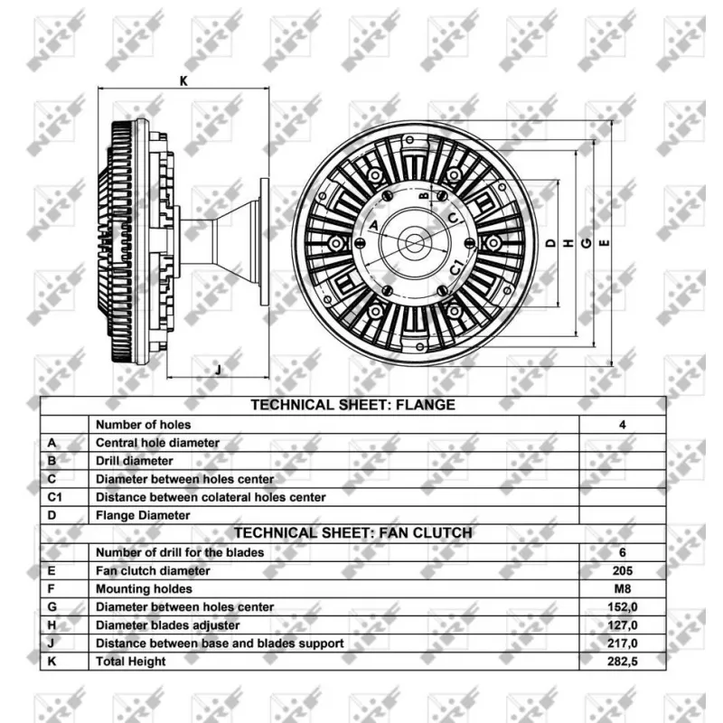 Embrayage, ventilateur de radiateur NRF 49029