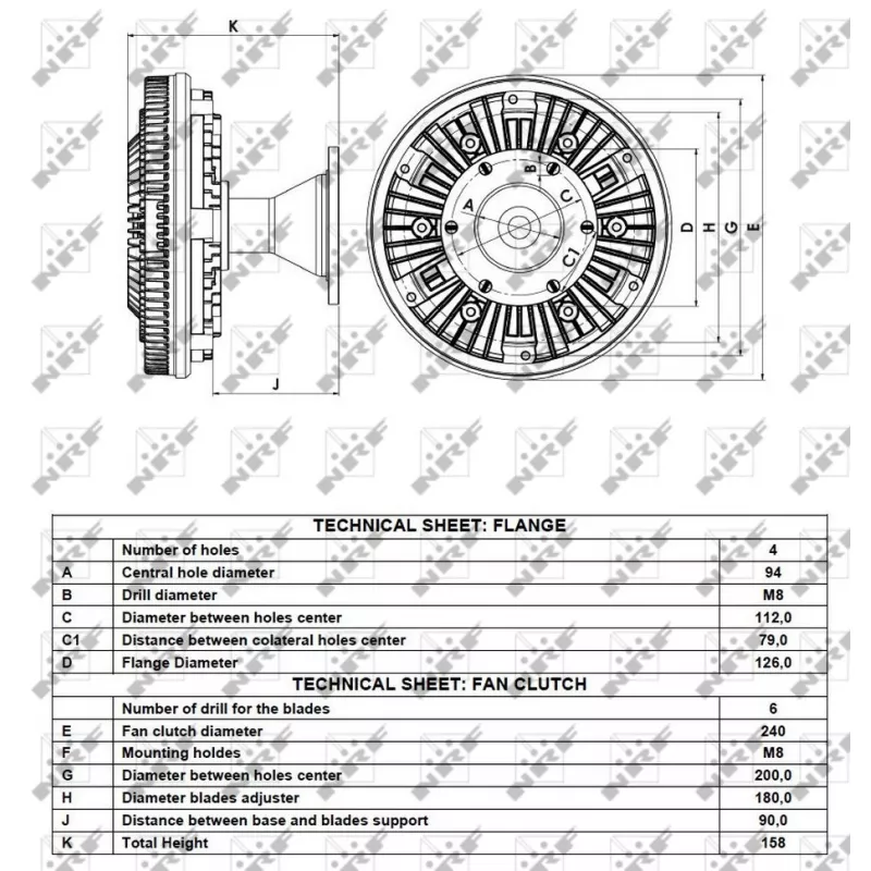 Embrayage, ventilateur de radiateur NRF 49083