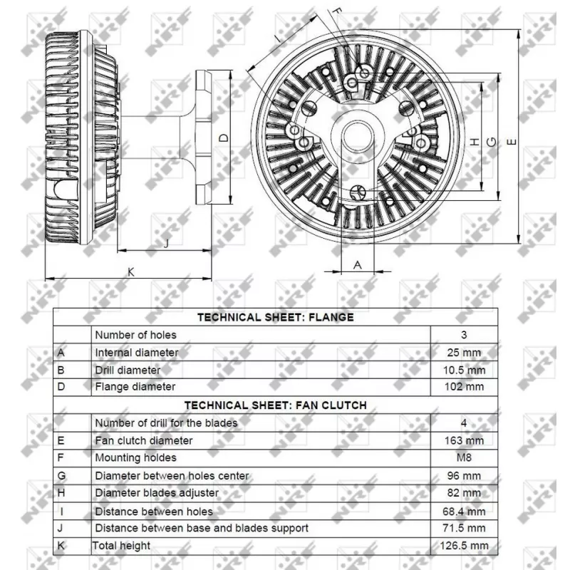 Embrayage, ventilateur de radiateur NRF 49078