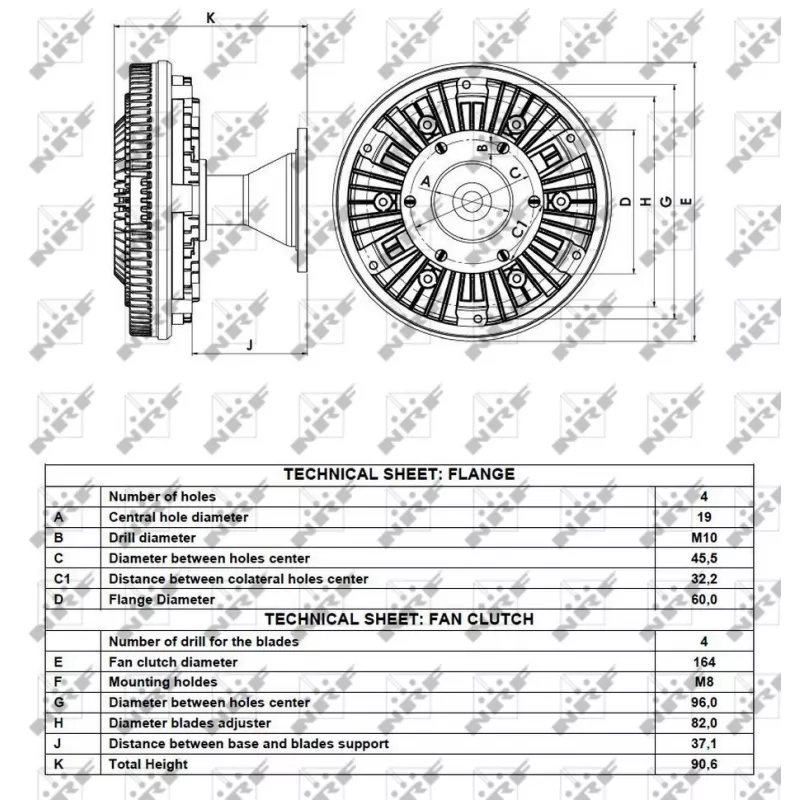 Embrayage, ventilateur de radiateur NRF 49091