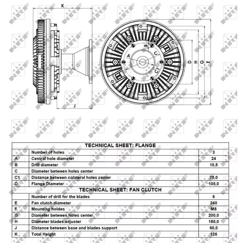 Embrayage, ventilateur de radiateur NRF 49096