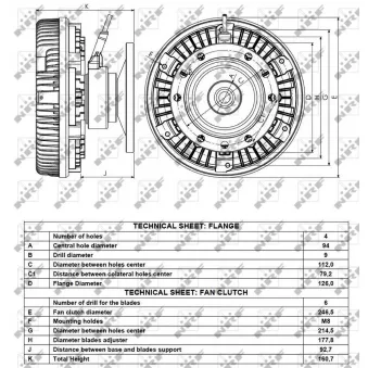 Embrayage, ventilateur de radiateur NRF