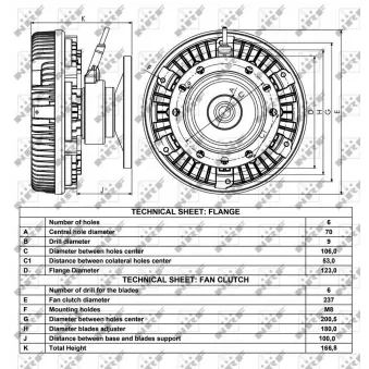 Embrayage, ventilateur de radiateur NRF