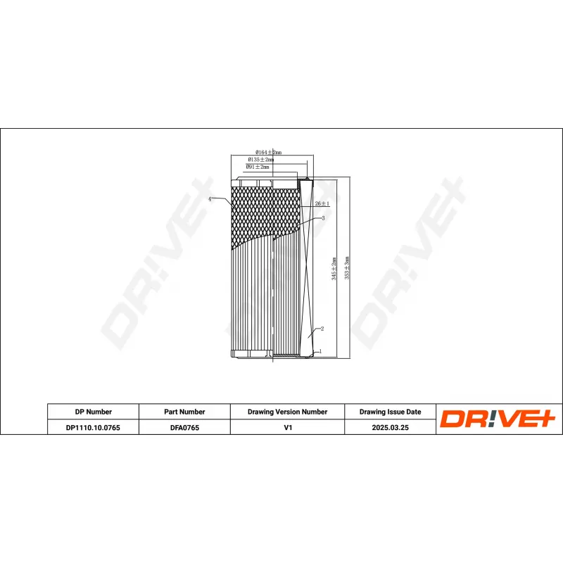 Filtre à air Dr!ve+ DP1110.10.0765