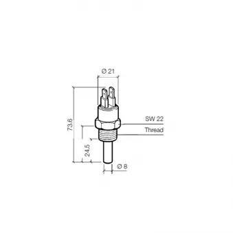 Interrupteur de température, ventilateur de radiateur Continental VDO X10-232-001-009