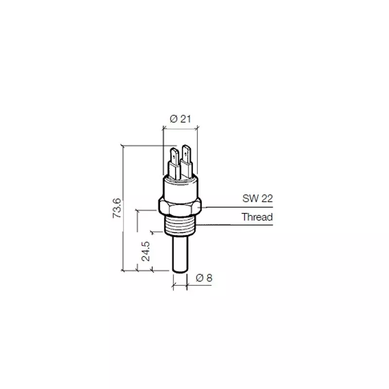 Interrupteur de température, ventilateur de radiateur Continental VDO X10-232-001-009