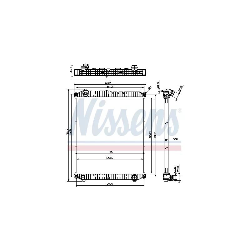 Radiateur, refroidissement du moteur NISSENS 607021