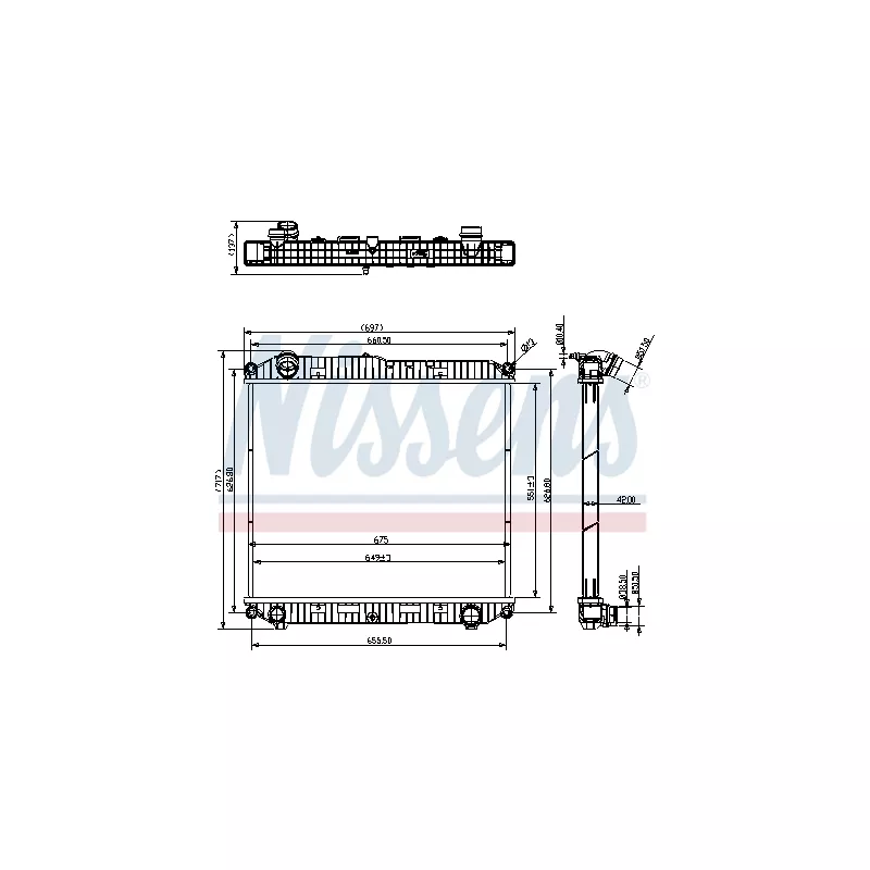 Radiateur, refroidissement du moteur NISSENS 607022