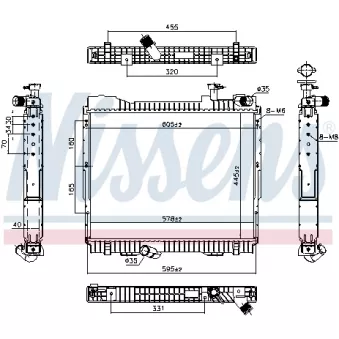 Radiateur, refroidissement du moteur NISSENS