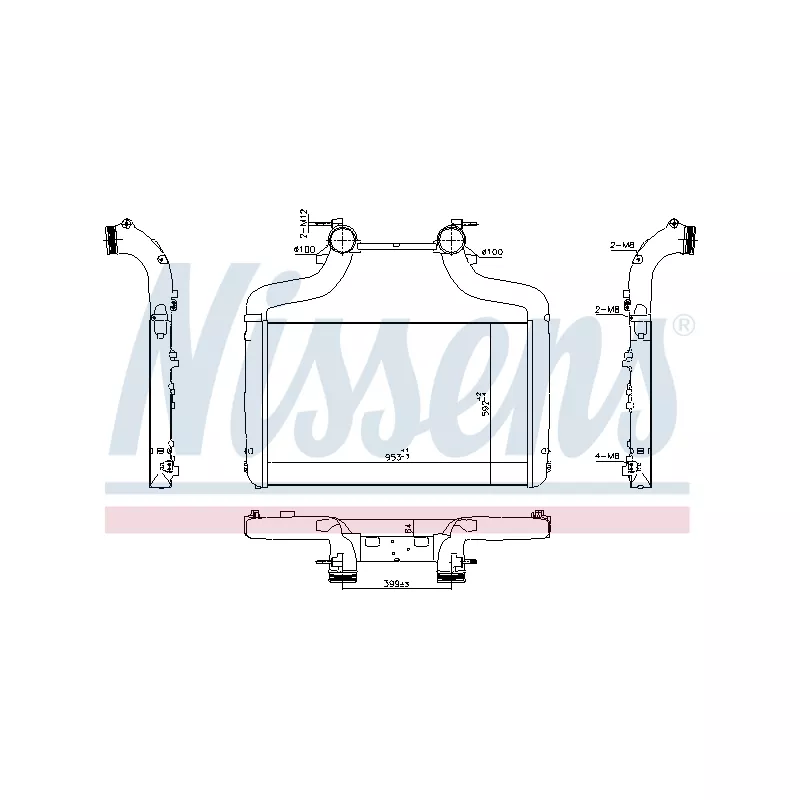 Intercooler, échangeur NISSENS 961347