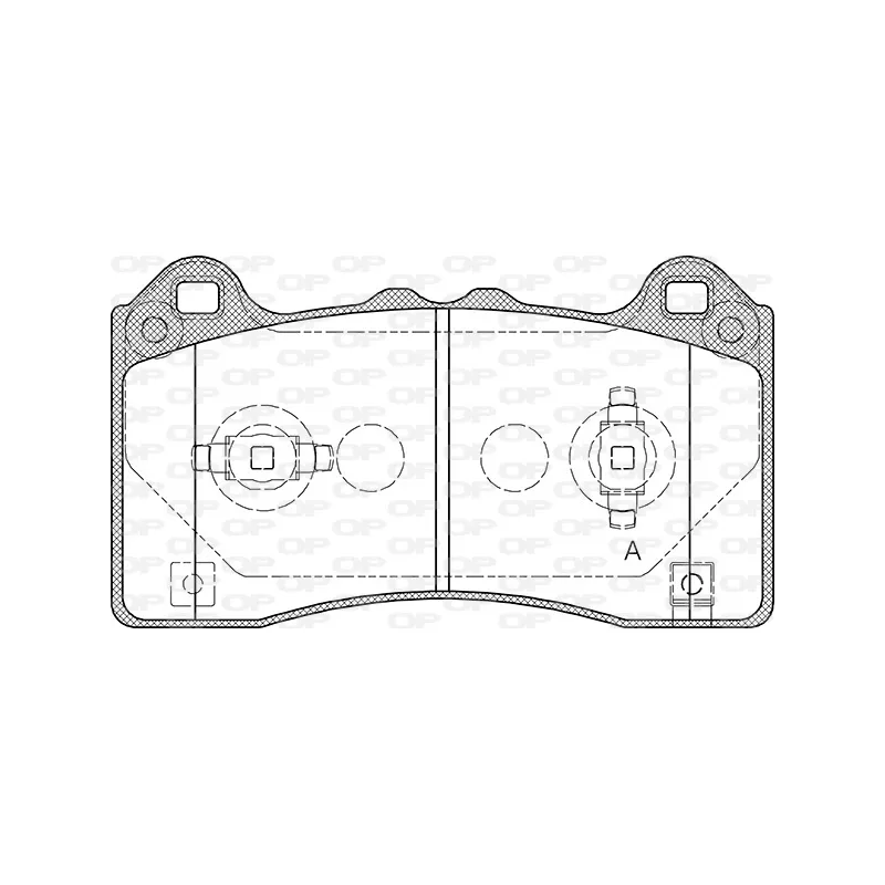 Jeu de 4 plaquettes de frein avant OPEN PARTS BPE1736.12