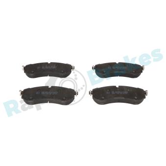 Jeu de 4 plaquettes de frein arrière RAP BRAKES R-P1632
