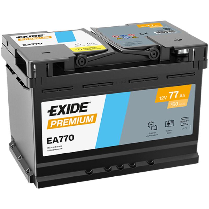 Batterie de démarrage EXIDE EA770 - Visuel 1
