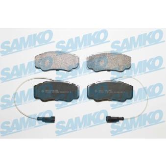 Jeu de 4 plaquettes de frein arrière SAMKO 5SP1662