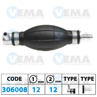 Pompe, préalimentation de carburant VEMA 306008