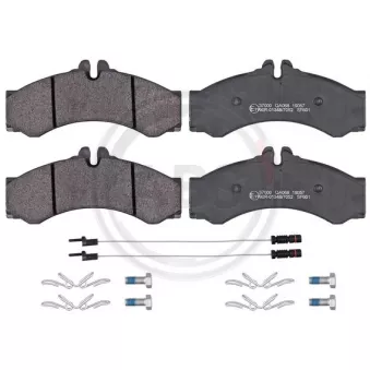 Jeu de 4 plaquettes de frein arrière A.B.S.