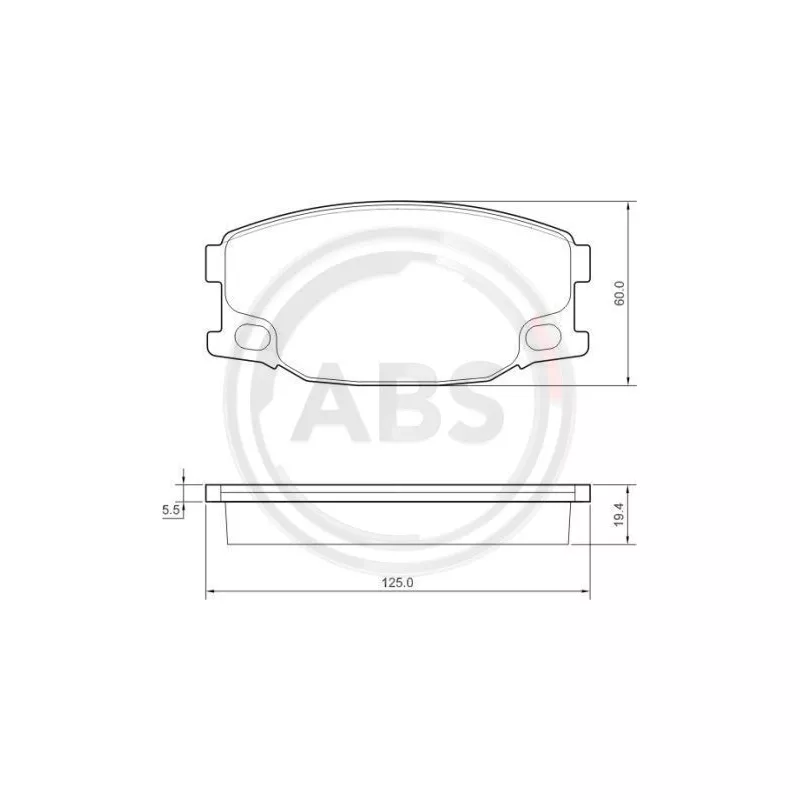 Jeu de 4 plaquettes de frein avant A.B.S. 37657