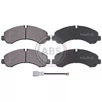Jeu de 4 plaquettes de frein avant A.B.S.