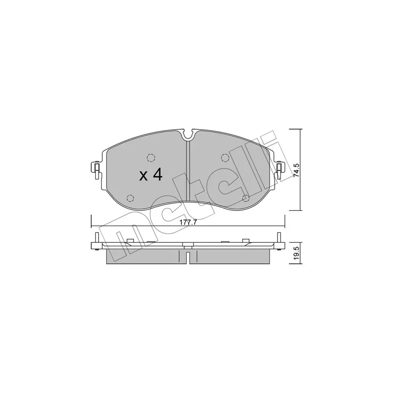 Jeu de 4 plaquettes de frein avant METELLI 22-1262-0