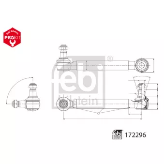 Entretoise/tige, stabilisateur arrière gauche FEBI BILSTEIN