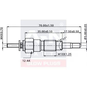 Bougie de préchauffage A-N PARTS A-N066126