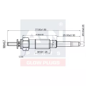 Bougie de préchauffage A-N PARTS A-N077005