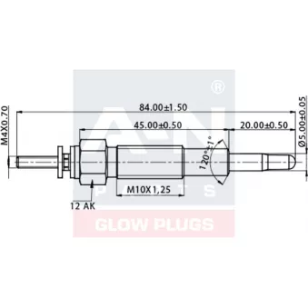 Bougie de préchauffage A-N PARTS A-N084164