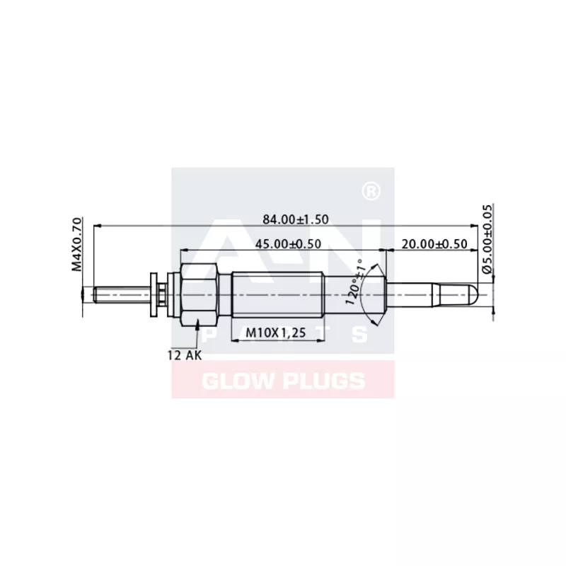 Bougie de préchauffage A-N PARTS A-N084164 - Visuel 1