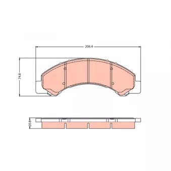 Jeu de 4 plaquettes de frein avant TRW
